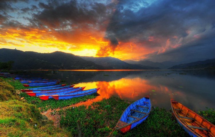 Stacks of lakes in Nepal