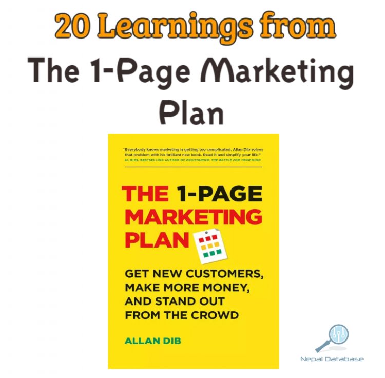 20 Learnings from The 1-Page Marketing Plan