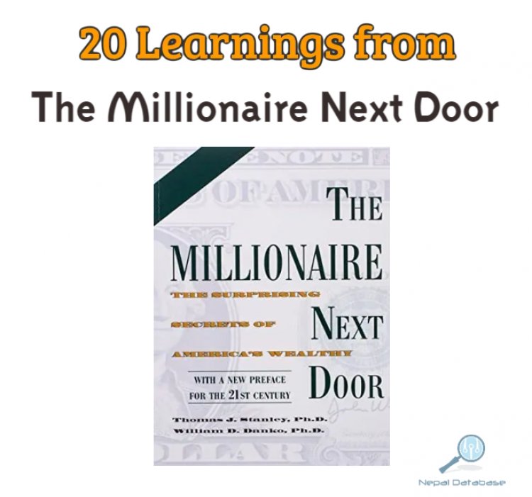 20 key learnings from The Millionaire Next Door