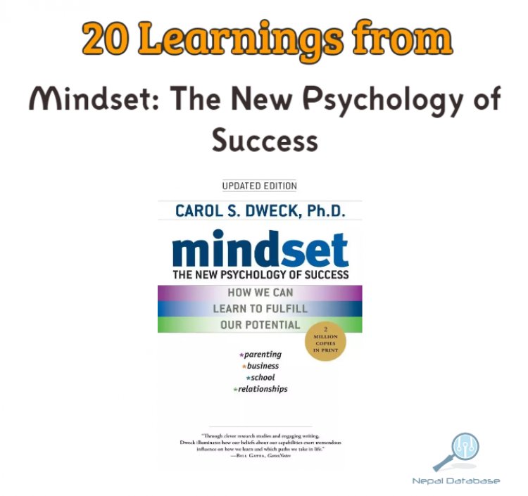 20 Key Learnings from Mindset: The New Psychology of Success
